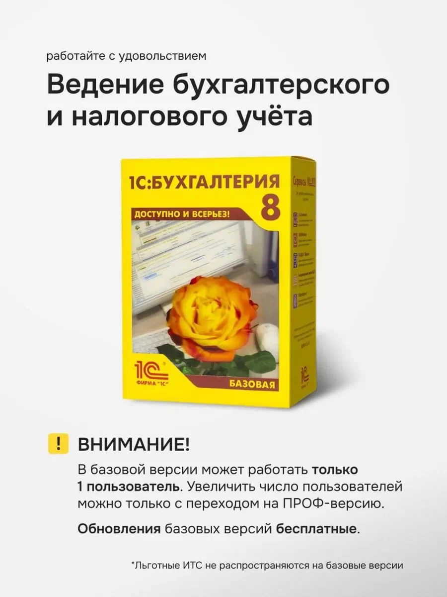 картинка 1С:Бухгалтерия 8. Базовая версия. Электронная поставка от магазина soft365.ru